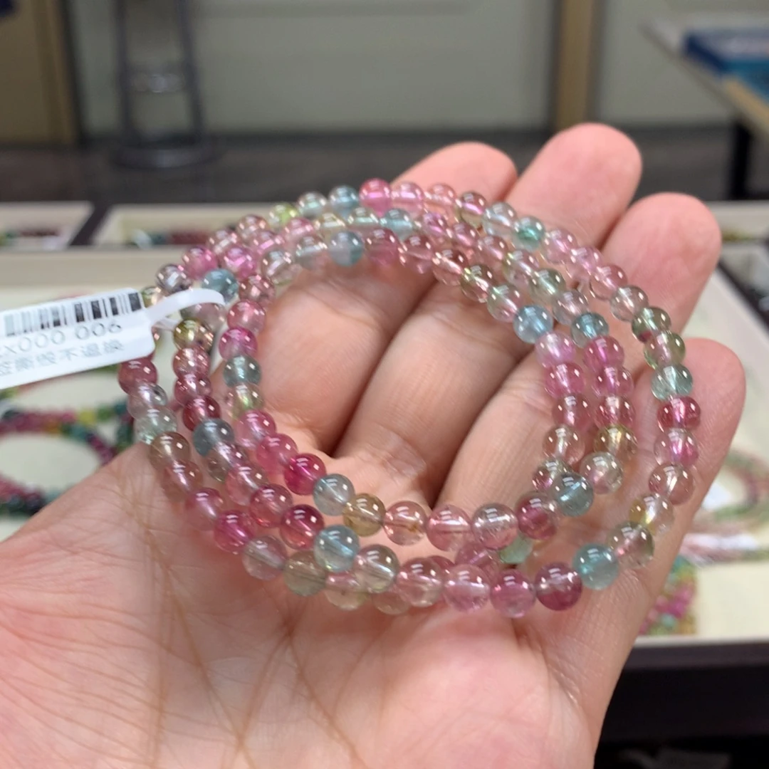 碧玺未镶嵌手链5.2左右