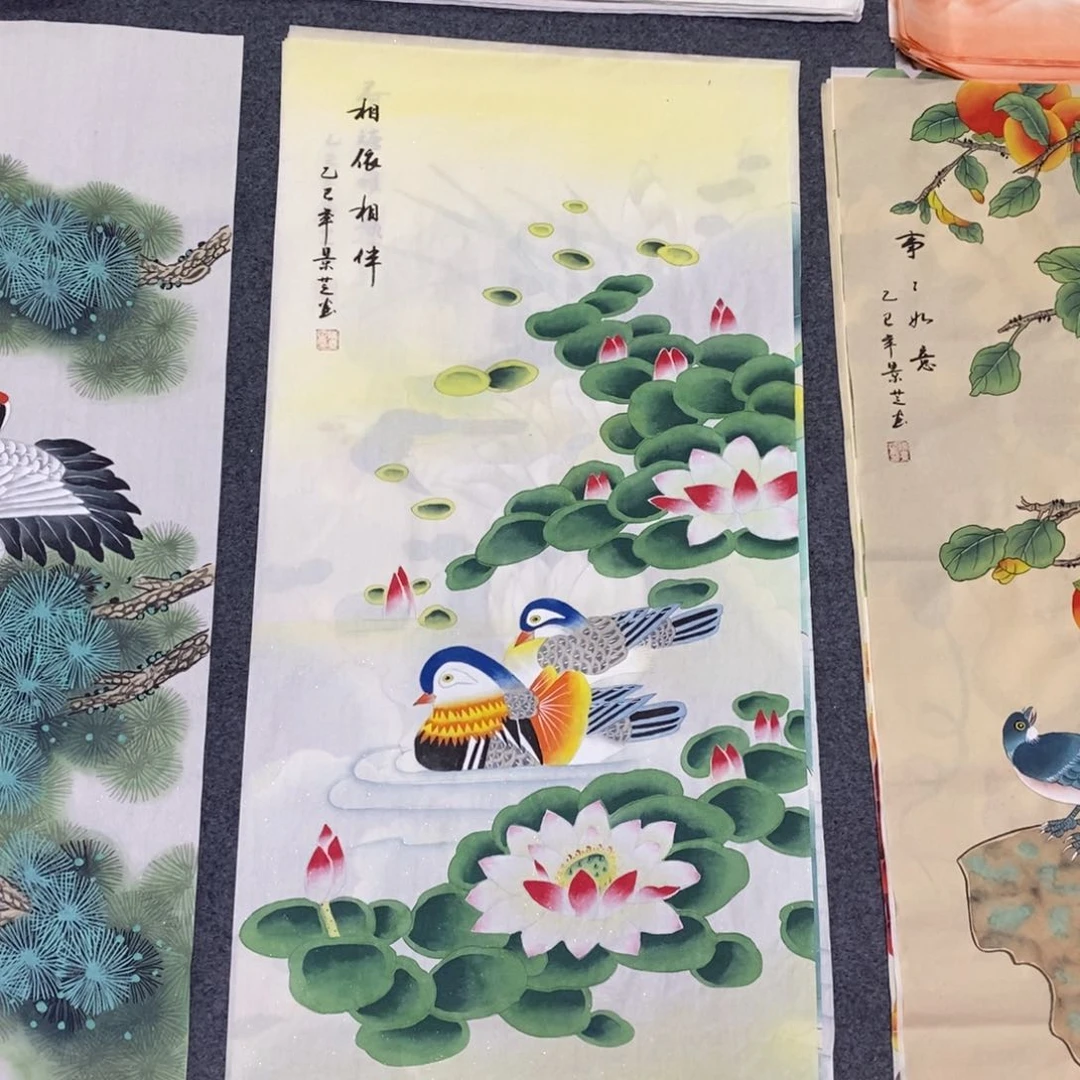 国画尺寸100✖️50三尺手绘工笔画