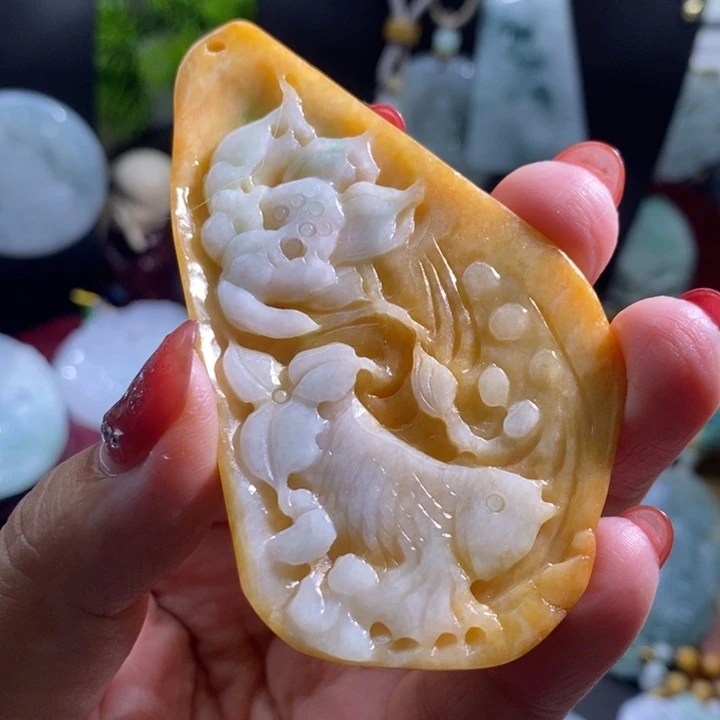 【闪购商品】颈饰未镶嵌翡翠鱼