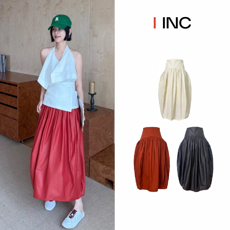 INTHELI｜洛神红 光泽花蕾半裙