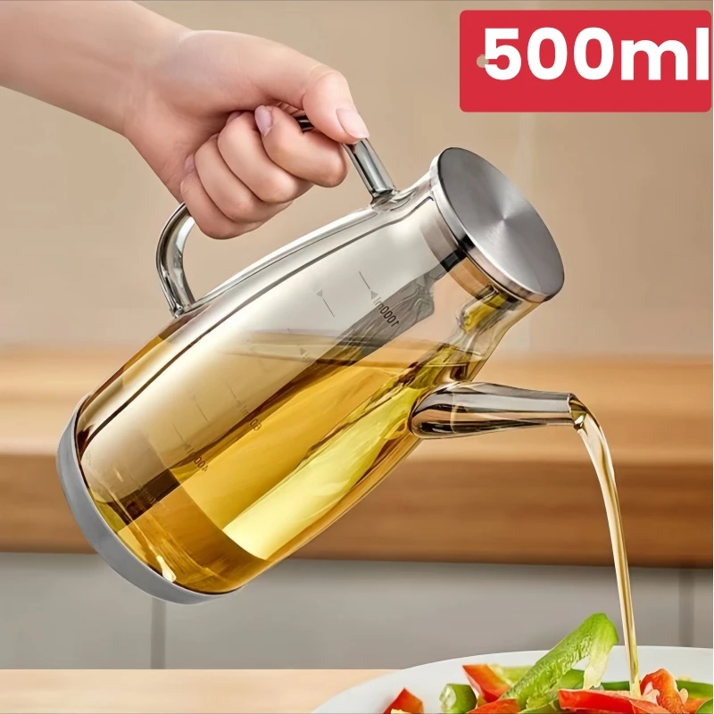500ml油壶厨房专用高档油壶不挂油家用油壶大容量装油瓶防漏油
