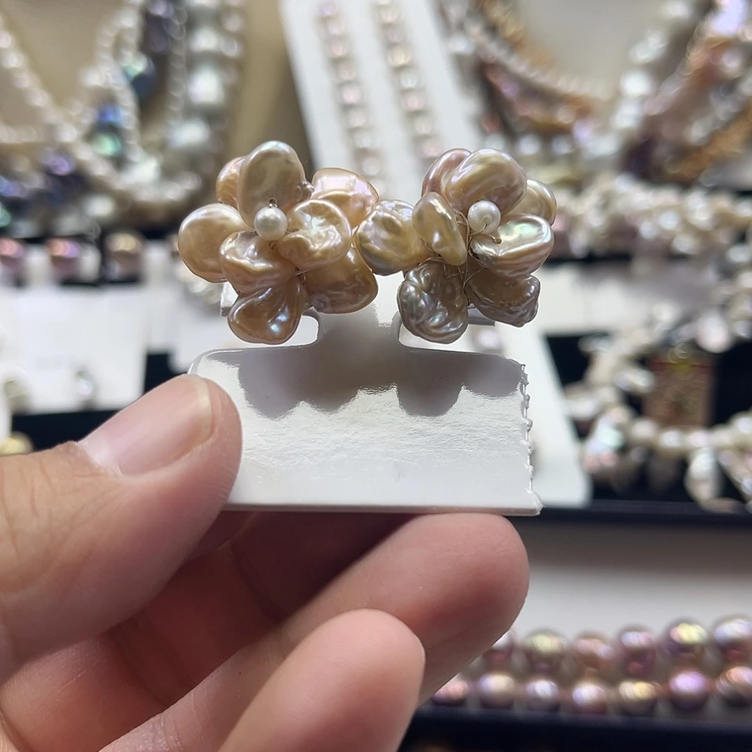 未镶嵌淡水珍珠耳饰【纯恬】