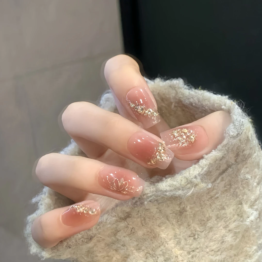 【珠莲碧玉】小席专享气质猫眼锆石满钻千金纯手工显白气质穿戴甲