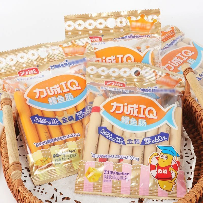 力诚鳕鱼肠原味/芝士味混合随机休闲零食