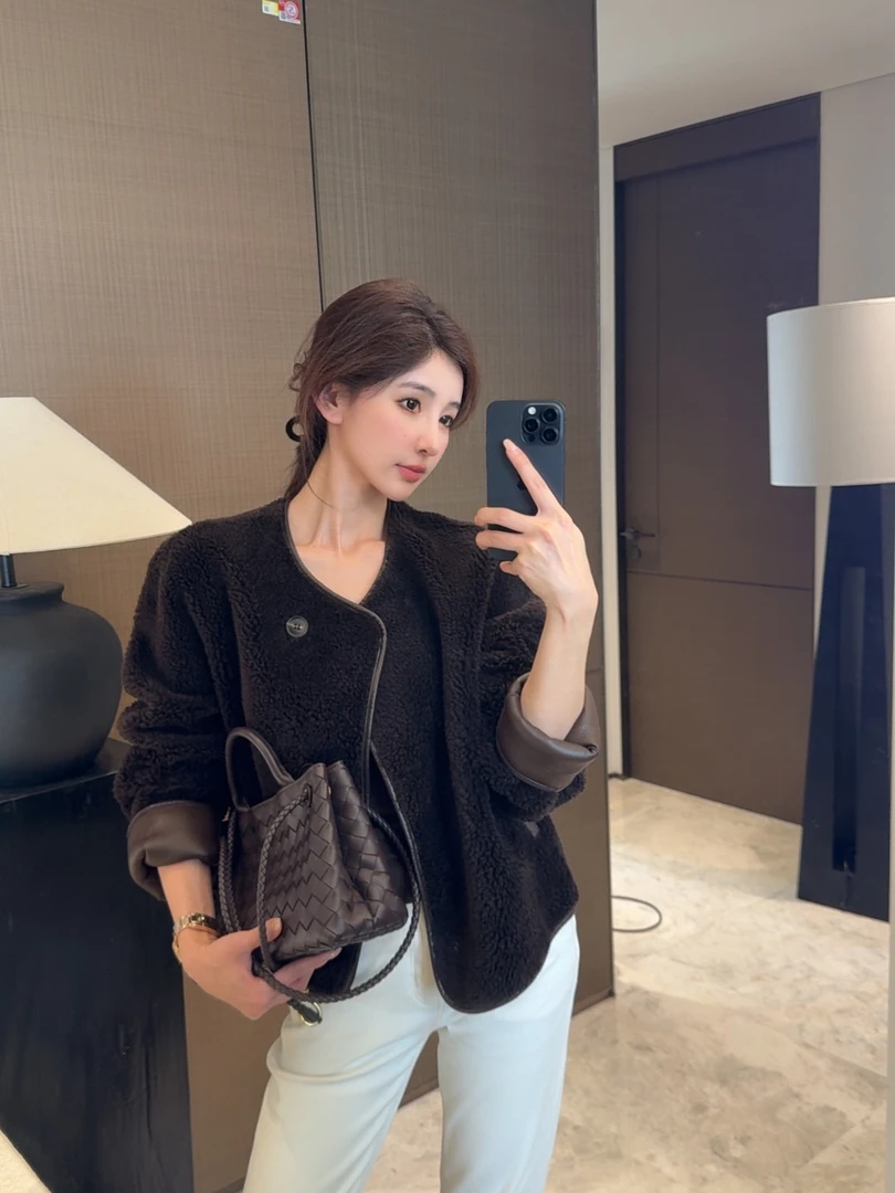 【初剪颗粒羊毛短款外套】SY6279