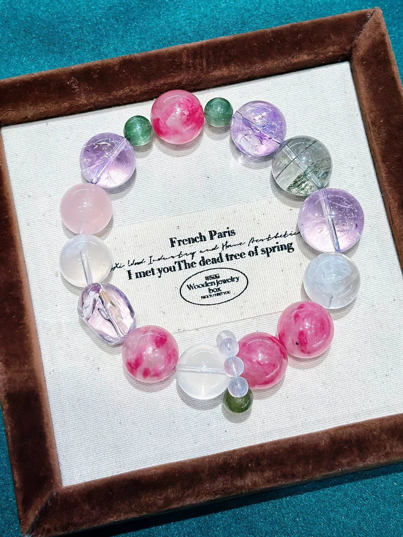 天然水晶珠串链接时尚配饰