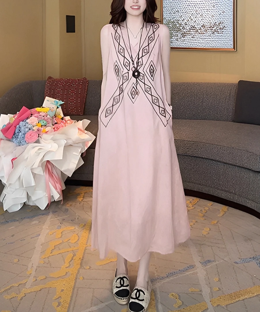 【二小姐绵绸】夏季无袖款长裙连衣裙凉快透气大气