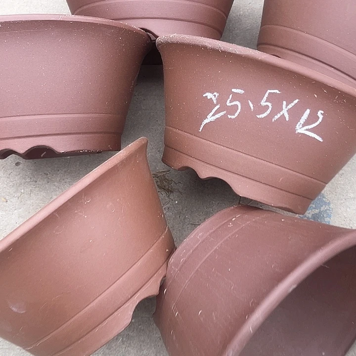 紫砂花盆100-6。25.5-12