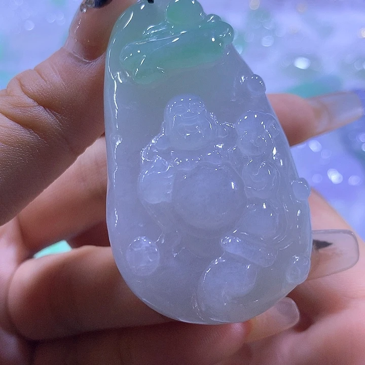 颈饰未镶嵌翡翠天然翡翠A货吊坠