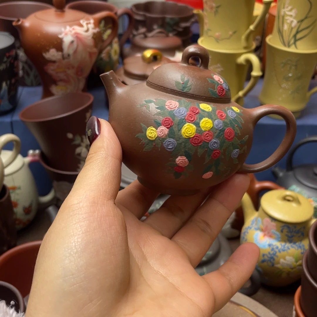 康***桉茶杯红泥紫砂主人杯160cc