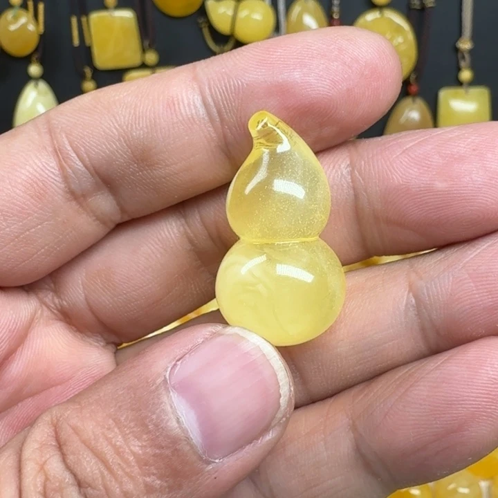 蜜蜡未镶嵌珠宝奇石葫芦