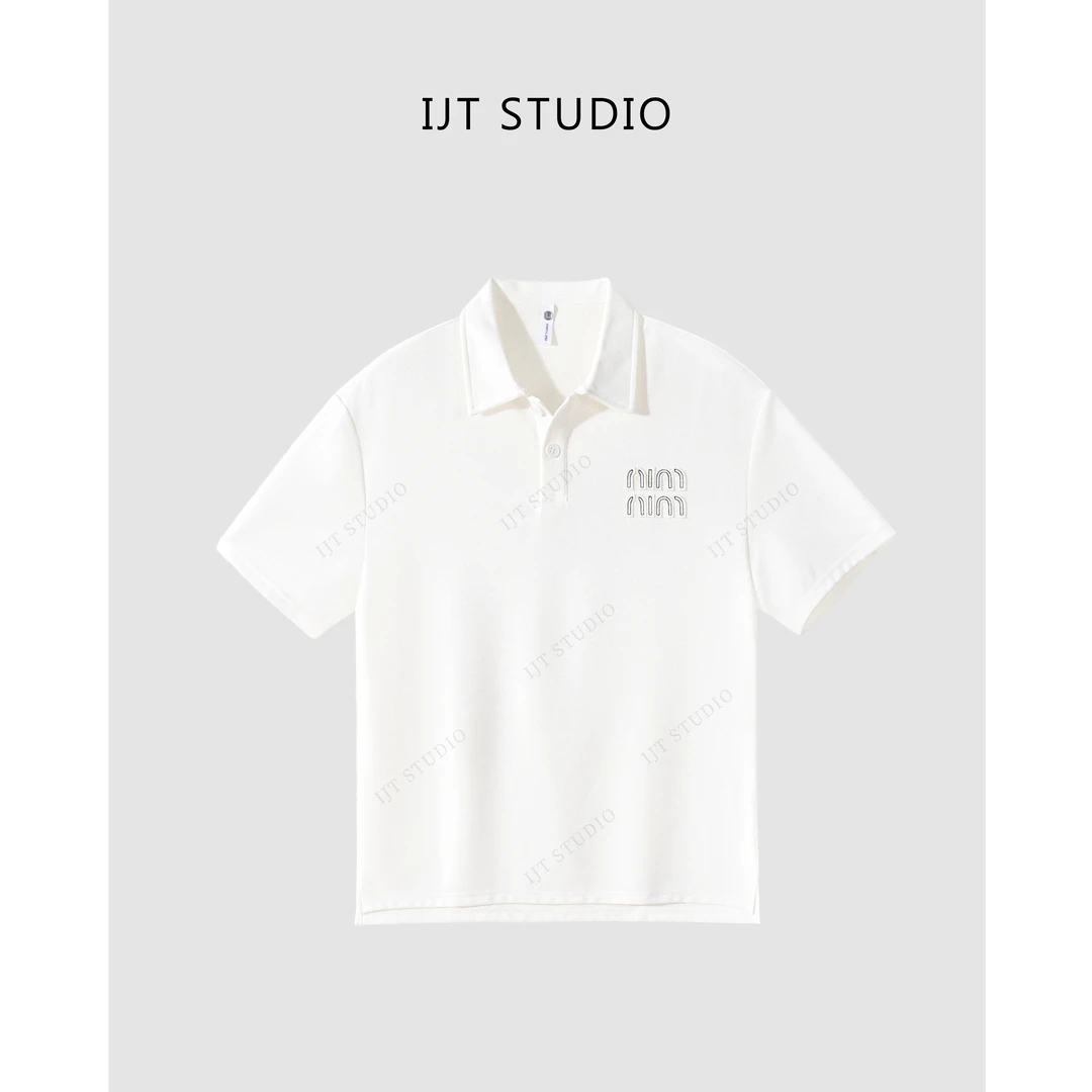 IJT studio夏季新品经典精致个性字母POLO衫短袖E90088