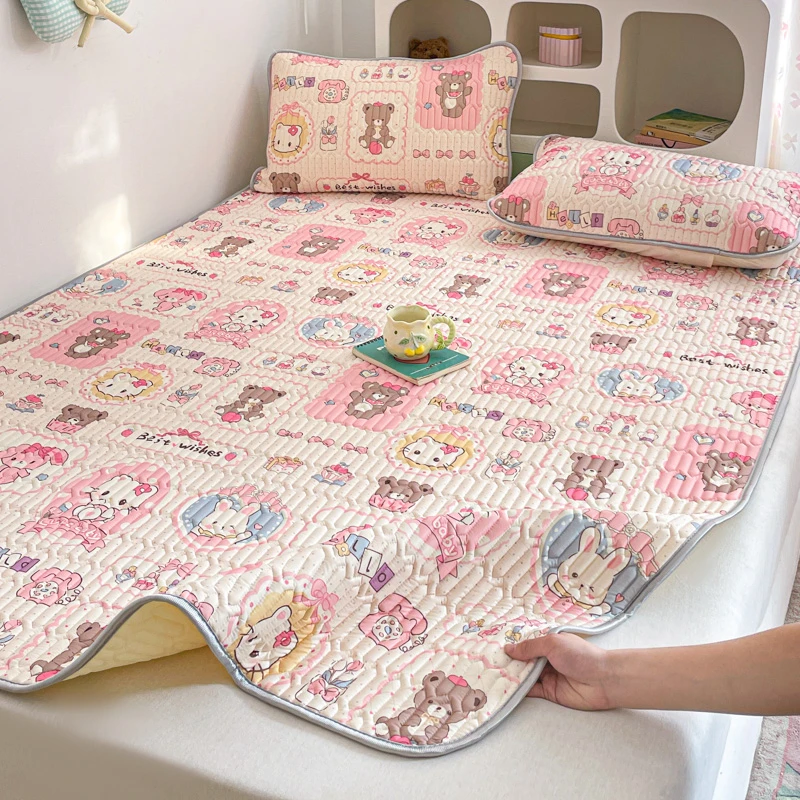 夏季乳胶凉席平铺款凉感丝空调席学生宿舍冰丝席软席可机洗儿童席