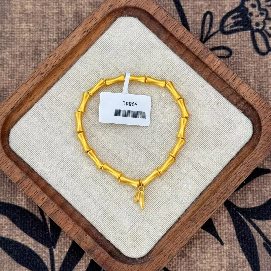 【小鹏黄金】足金999竹节节节高升5D工艺手链2.9 2.89