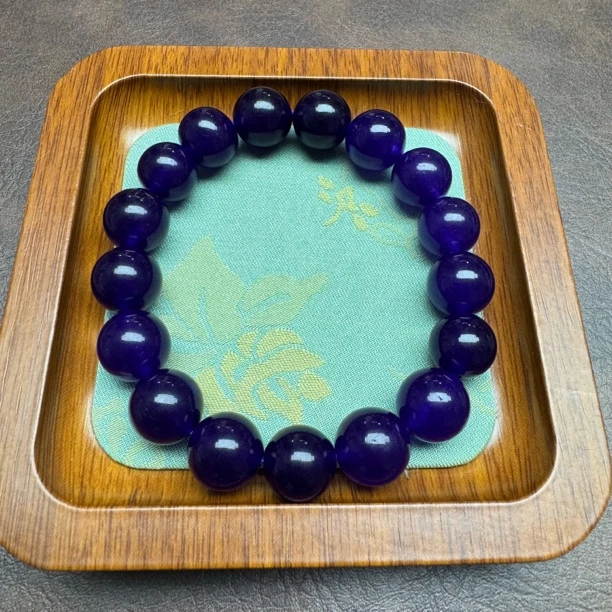 非金属珐琅手链 紫色 1.2mi圆珠手串 C177