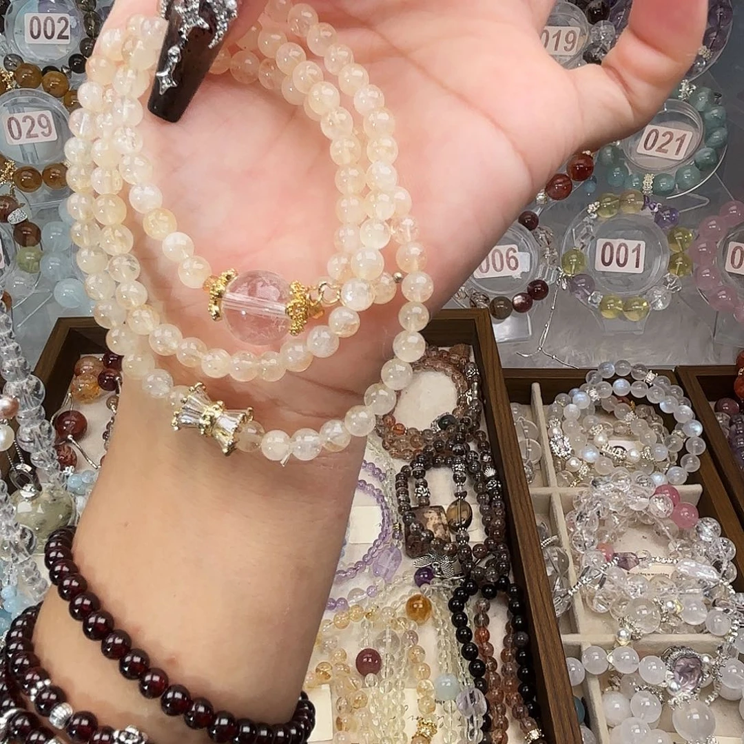 水晶手链银S925镶嵌88888