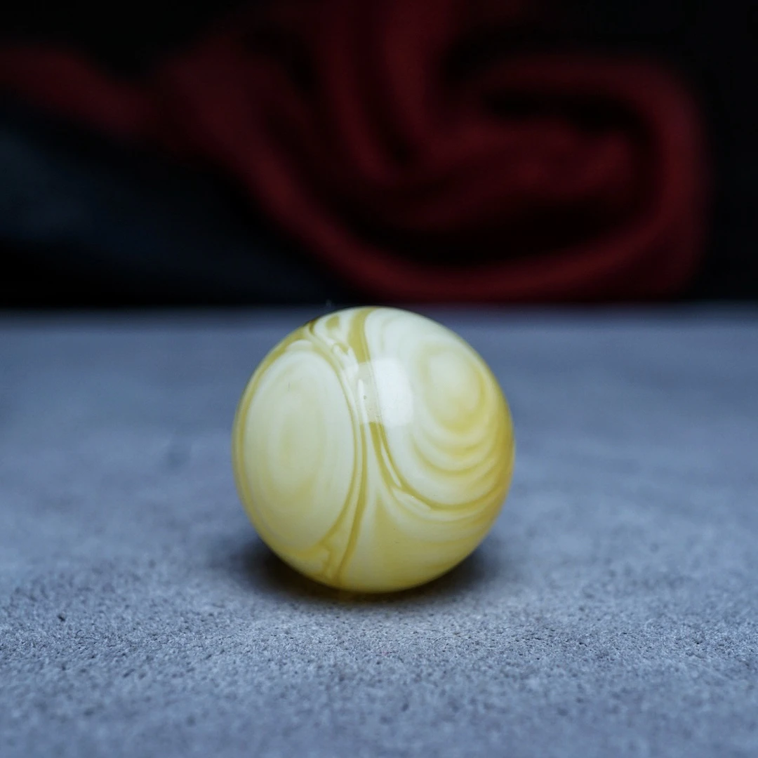 【段掌柜·19.6mm焦皮妖孽款】天然原矿琥珀蜜蜡圆珠（打孔不予退货）