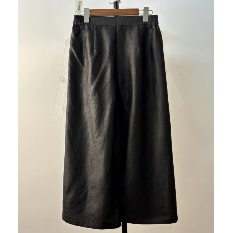 遇裳（9986）100桑蚕丝香云纱老料油锻直筒休闲裤