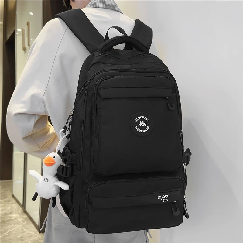 初中生高中生大容量双肩包减负护脊三到六年级书包工装风潮牌背包