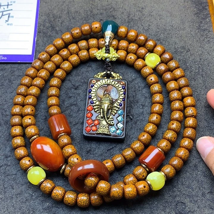 水***衿星月菩提吊坠脖挂