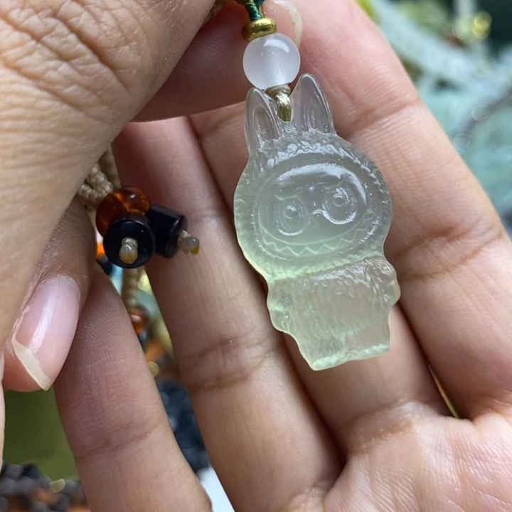 未镶嵌岫玉吊坠毛衣链锁骨链