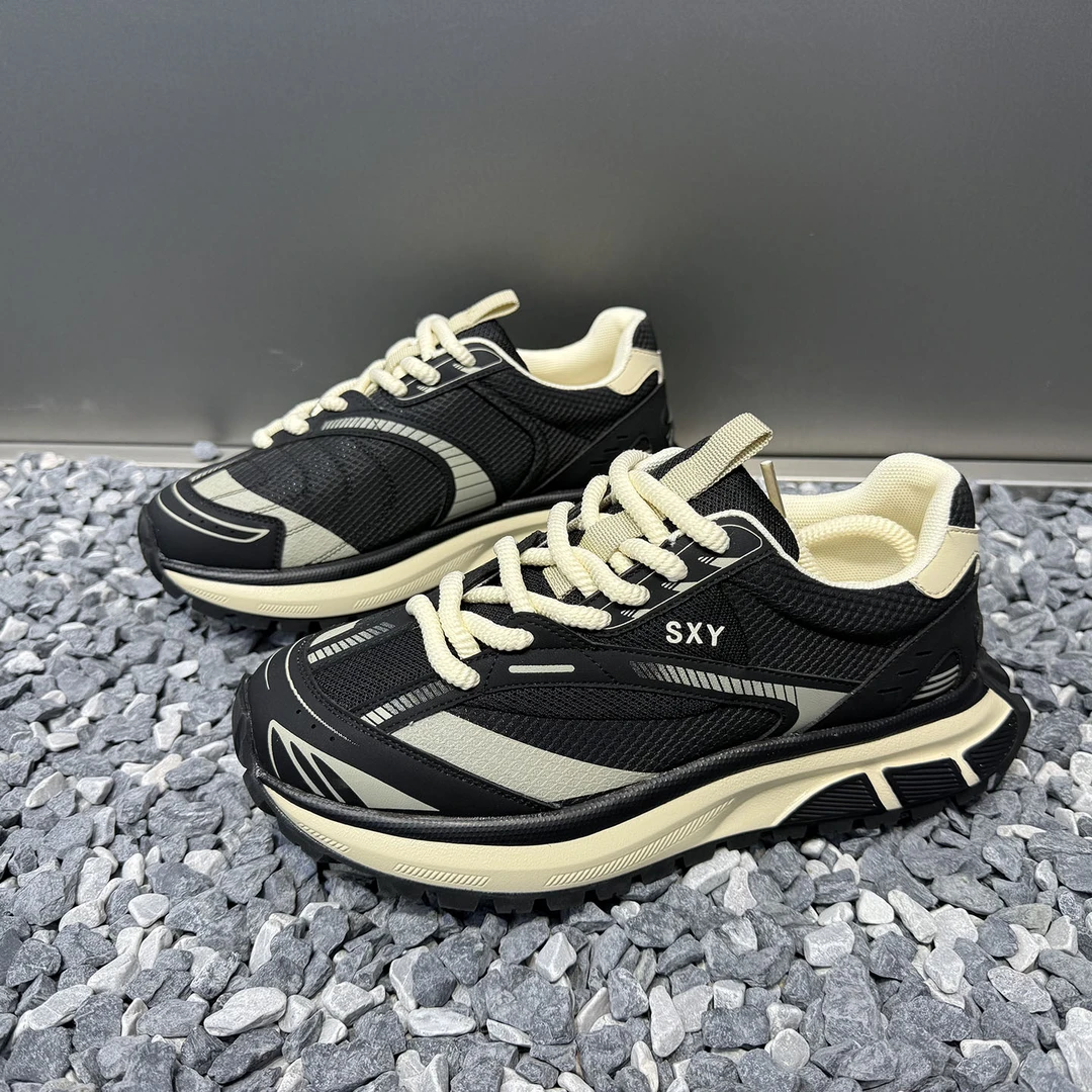 秋季男鞋2025新款增高休闲鞋潮流透气运动鞋时尚软底防滑男士鞋子