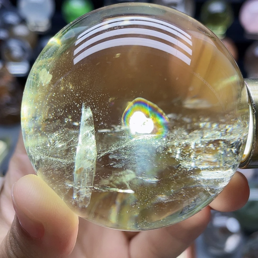 未镶嵌珠宝半成品水晶天然水晶晶中晶61.3mm