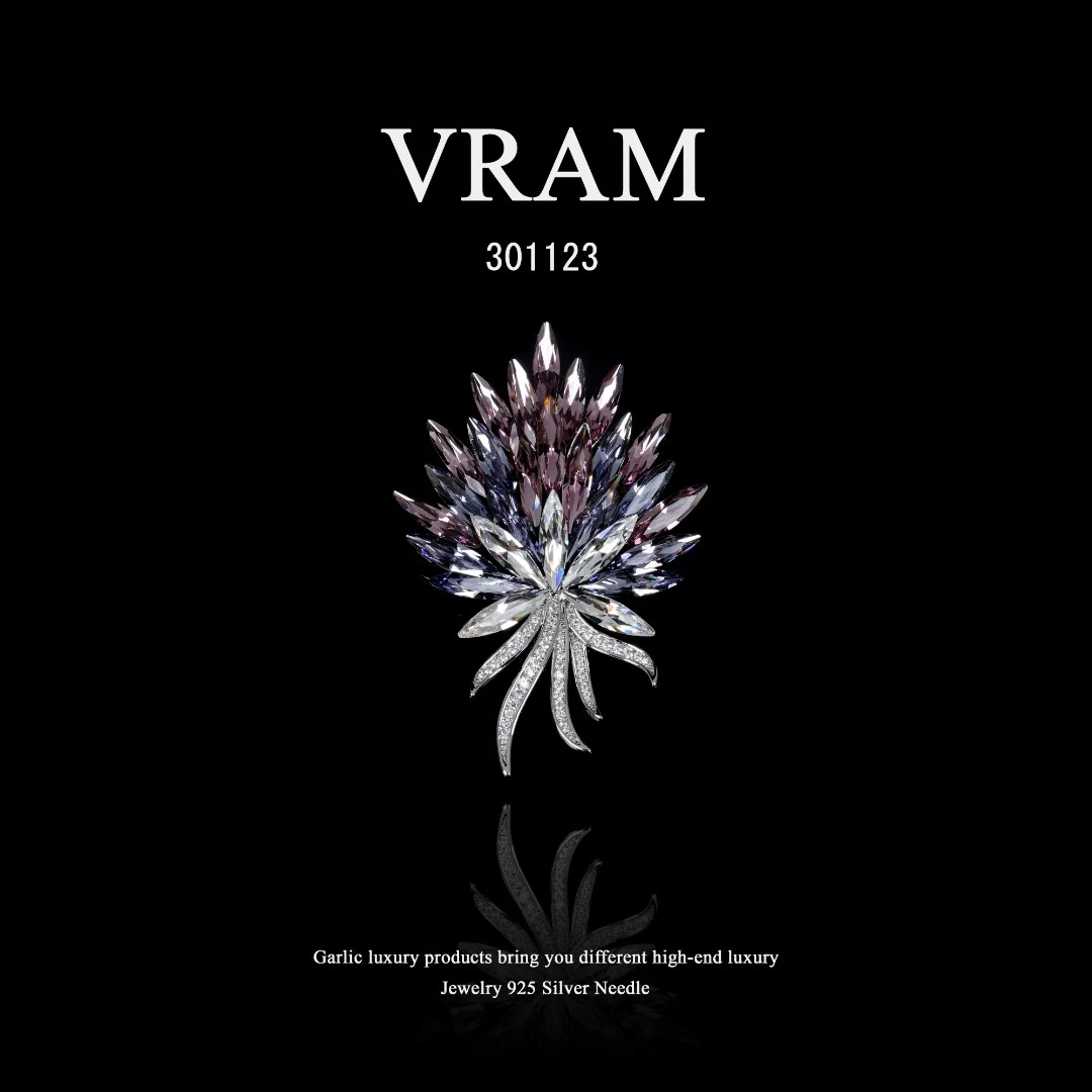 镀K金 VRAM胸针-301123