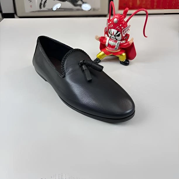 (小头)老北京款胎牛，黑色广州真皮胎牛皮男款休闲皮鞋休闲鞋鞋子