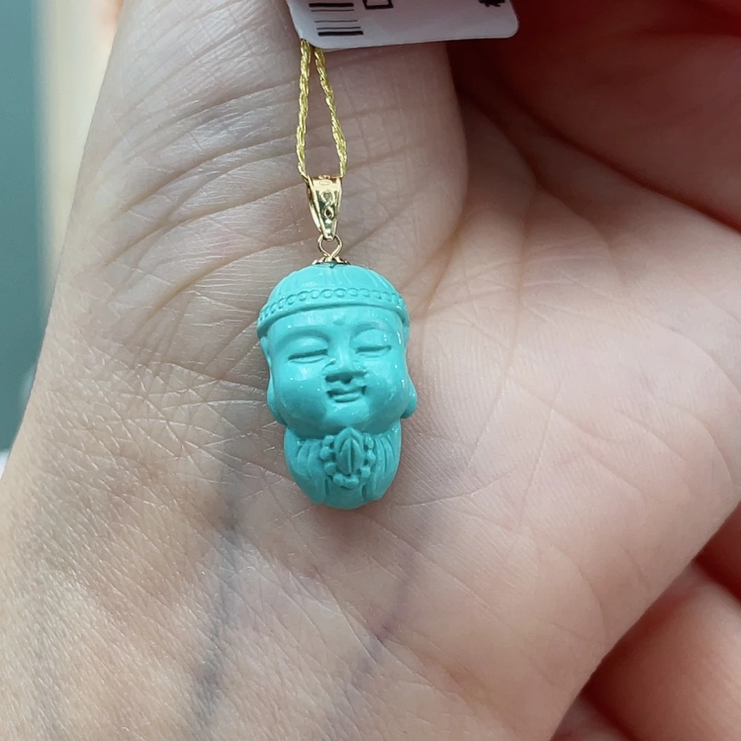 绿松石颈饰18K金镶嵌