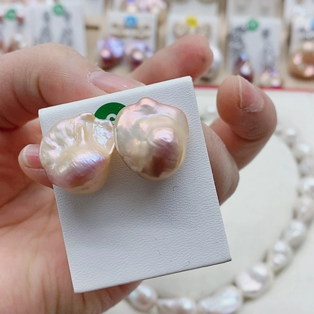 【闪购商品】淡水珍珠耳饰银S925镶嵌