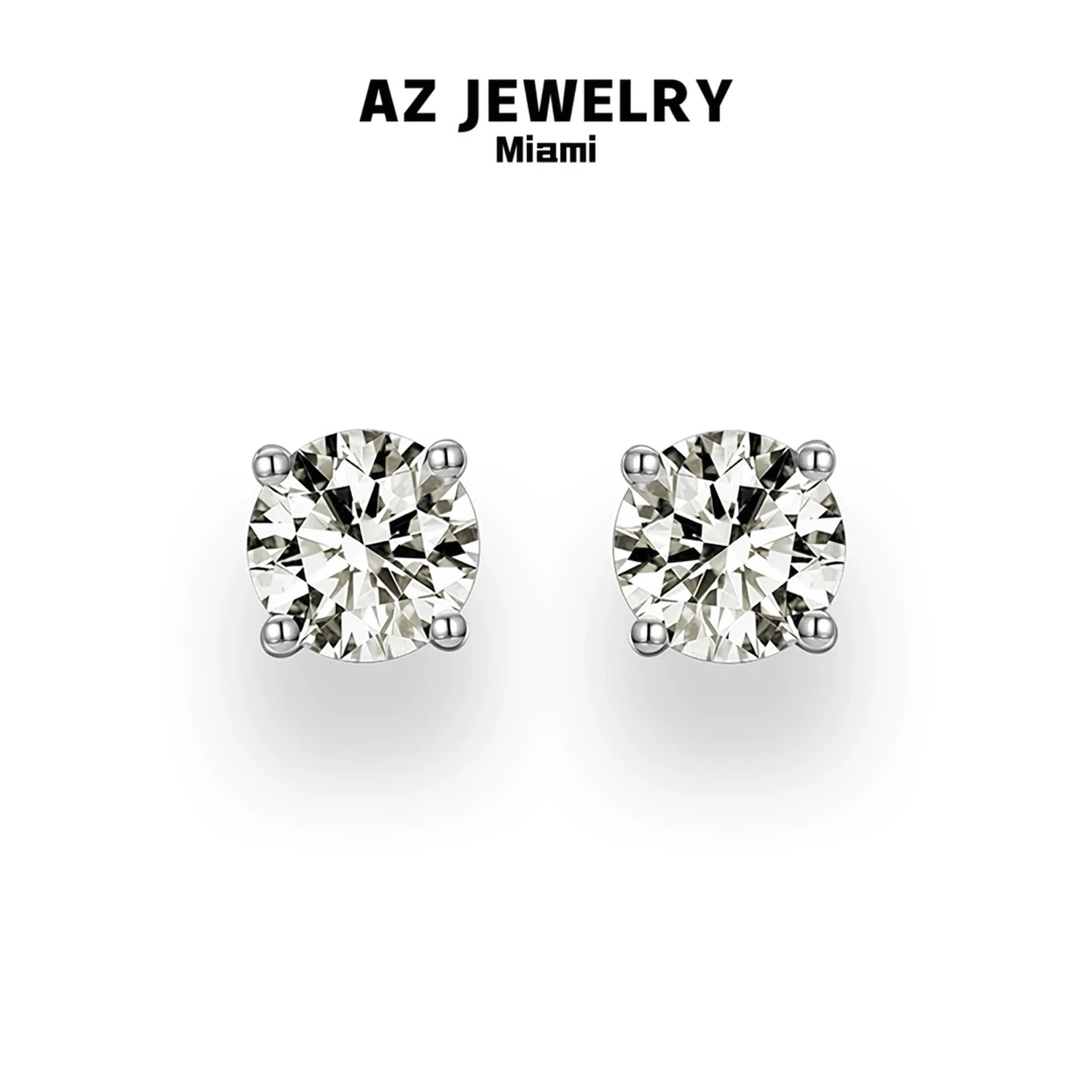 ANNA ZUCKERMAN 925银耳饰 品牌经典气质百搭一克拉耳钉