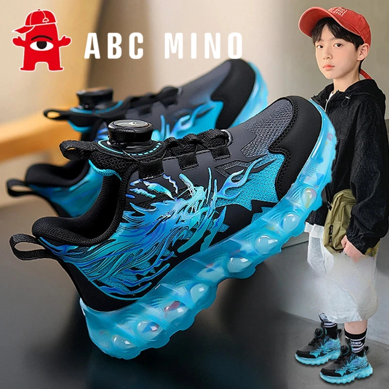 ABC MINO男童运动鞋2025秋季新款软底防滑儿童鞋子跑步训练篮球鞋
