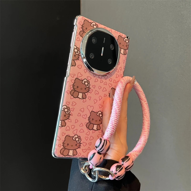 爱心KT猫适用华为mateX6典藏版折叠屏手机壳MateX5磁吸中轴X3女款