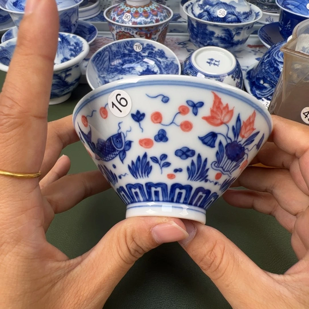 景德镇纯手工纯手绘茶具木木16