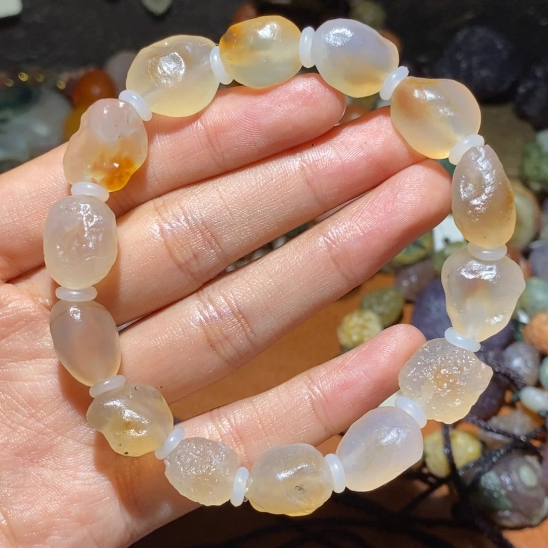 未镶嵌玛瑙/玉髓珠宝半成品