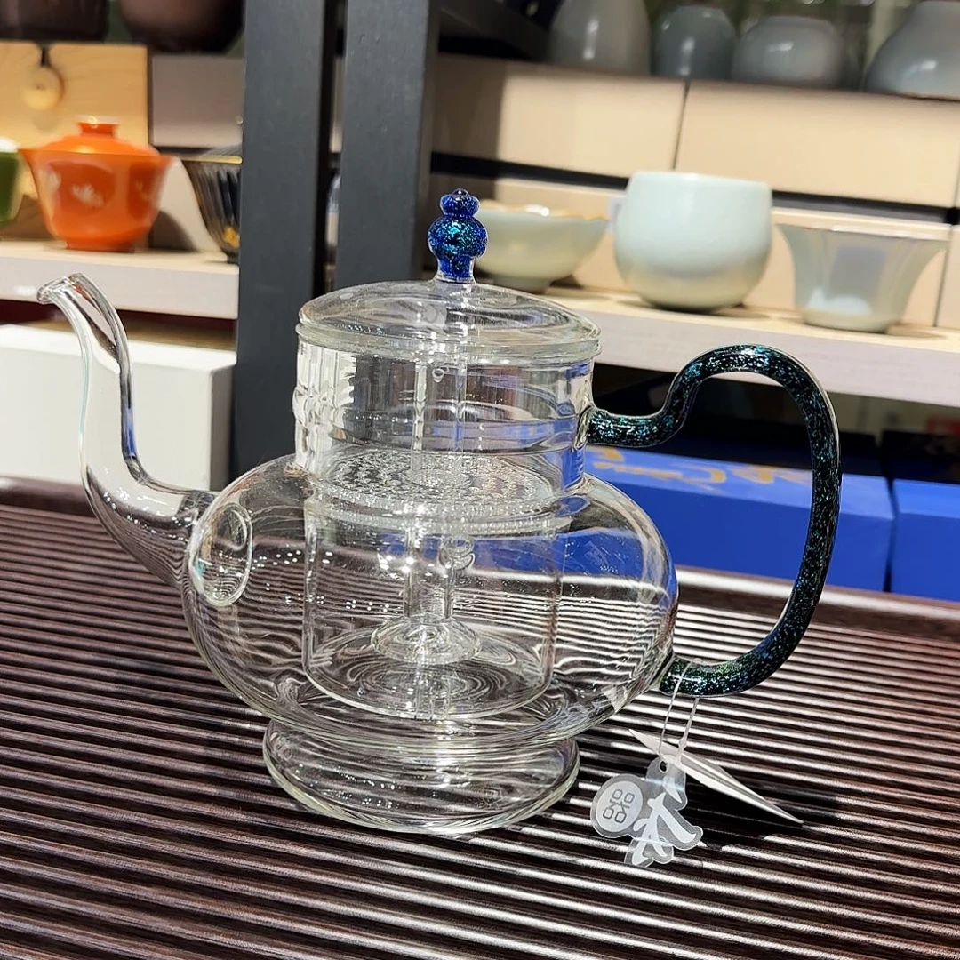 钱***多宫灯壶宝蓝金，一体内胆