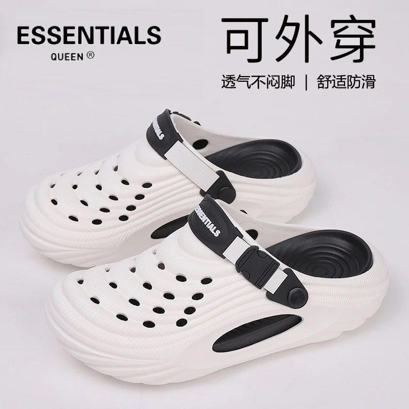 ESSENTIALS QUEEN洞洞鞋夏款男女同款两穿沙滩凉鞋EVA户外拖鞋潮