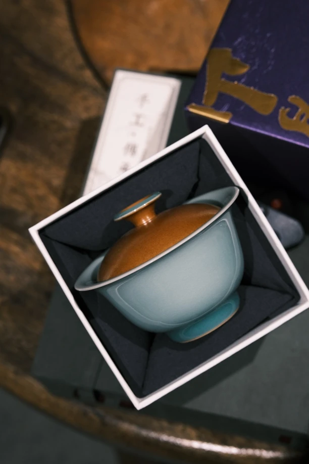 风生水起二才盖碗