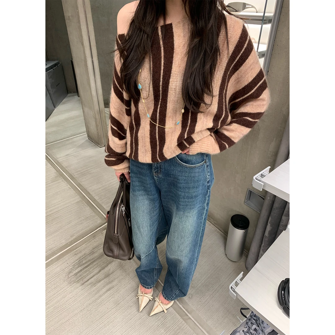 ASM ANNA四面弹率性解构宽松长裤分割修腿弧型牛仔裤女A259BNZ036