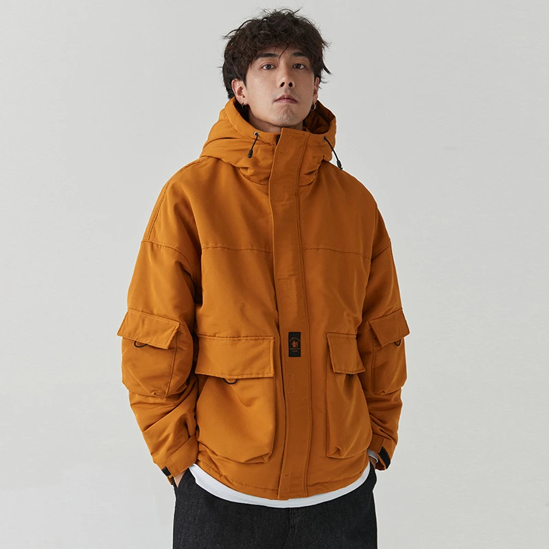冬季防泼水防风休闲男士日系ins风宽松版款工装棉服GS1296