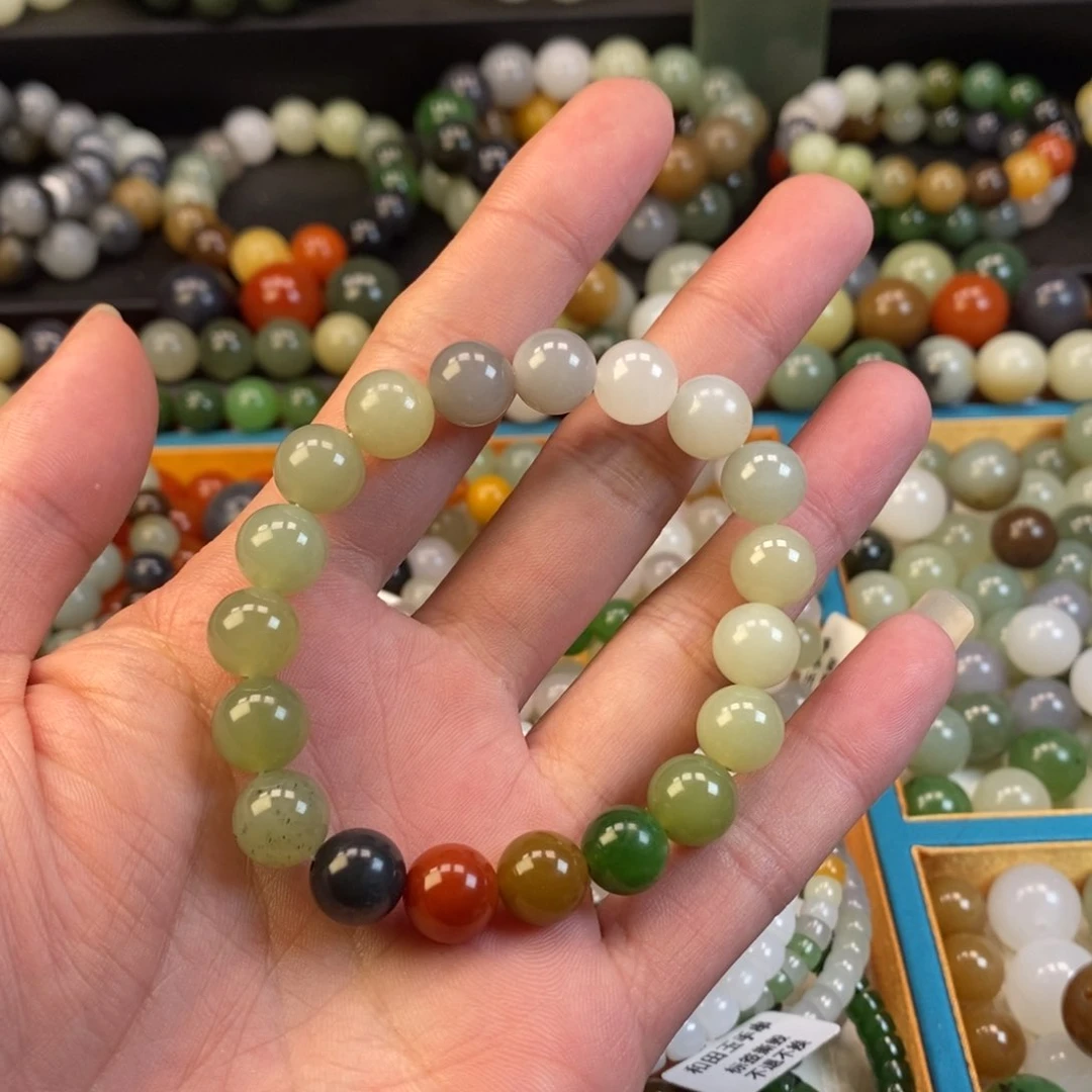 和田玉手串未镶嵌卡10福利多宝