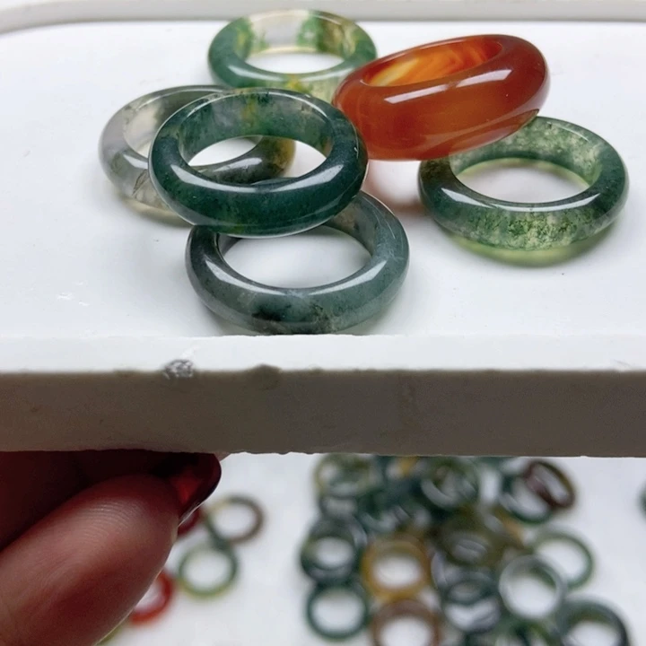 玛瑙/玉髓戒指未镶嵌不退不换