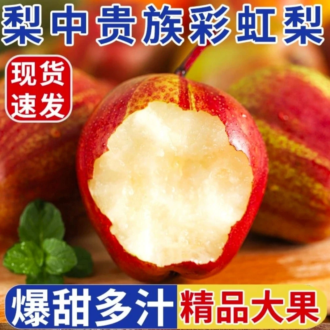 【顺丰/京东】新疆彩虹梨新鲜水果酥脆多汁酥脆香甜皮薄红香梨酥梨