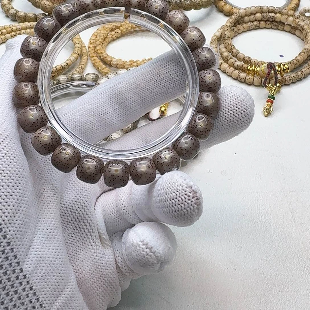 ．***星月菩提吊坠23梵天粉冰月留白针尖星10单圈一物一图