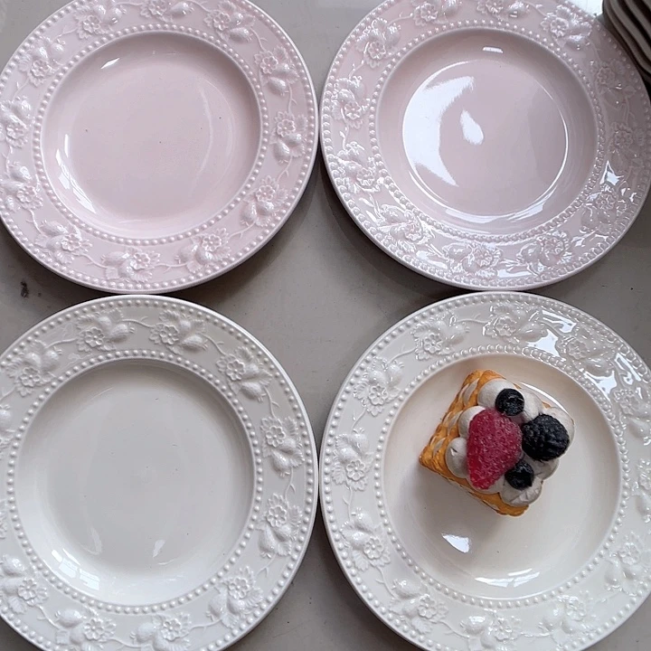 瓷片瑕疵特价陶瓷浅盘