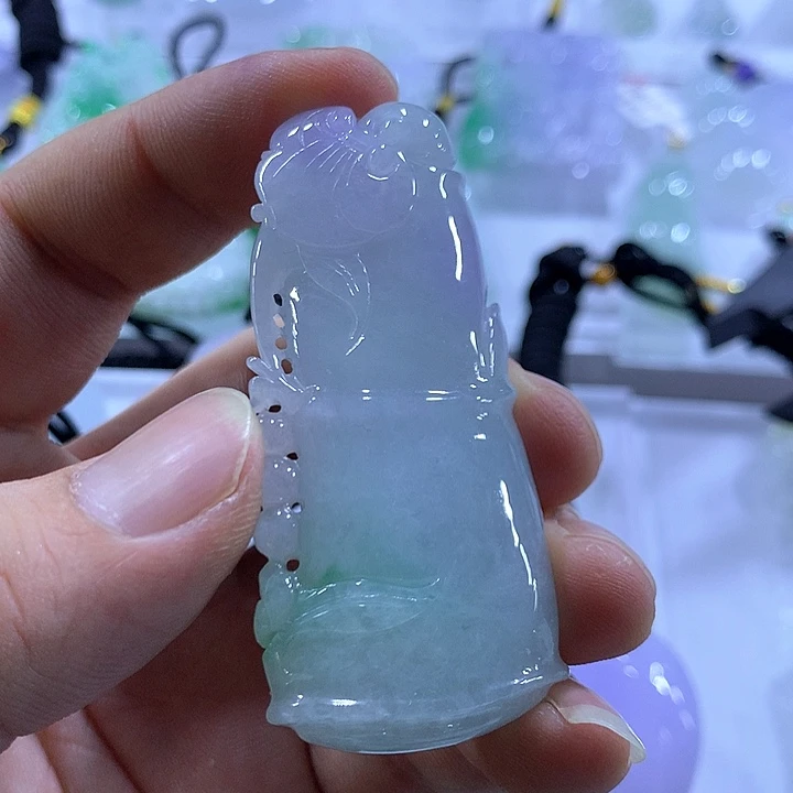 翡翠未镶嵌颈饰天然翡翠A货吊坠