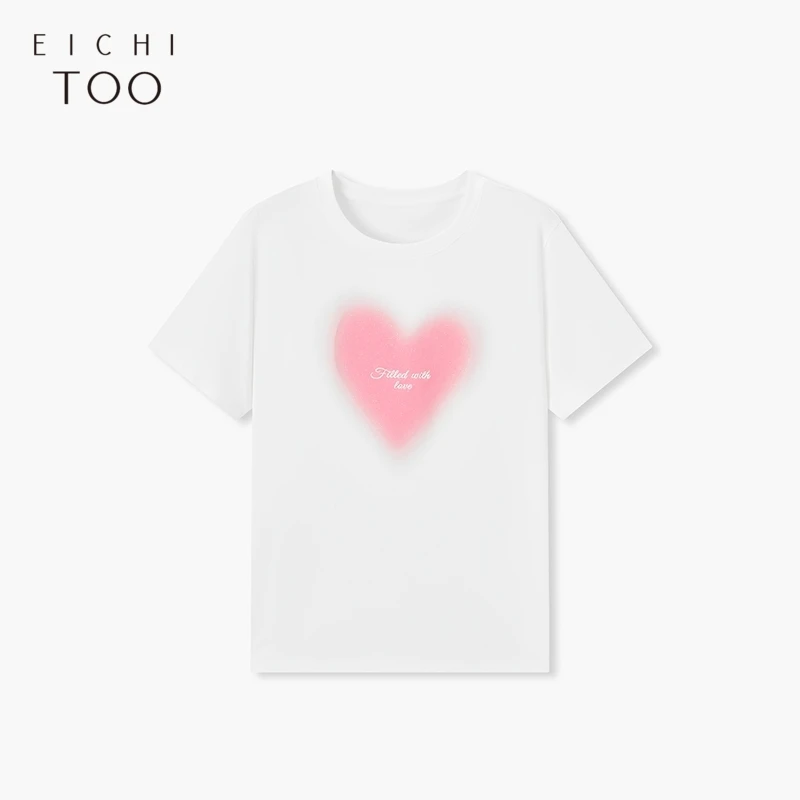 爱居兔25夏季新款时尚印花短袖T恤ENTBJ2Q018A