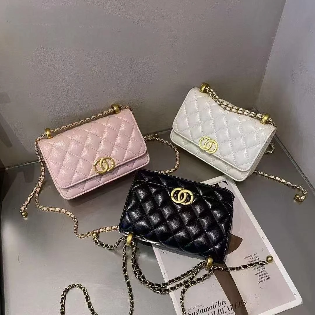 【A23】双金珠 小香风轻奢单肩斜挎包