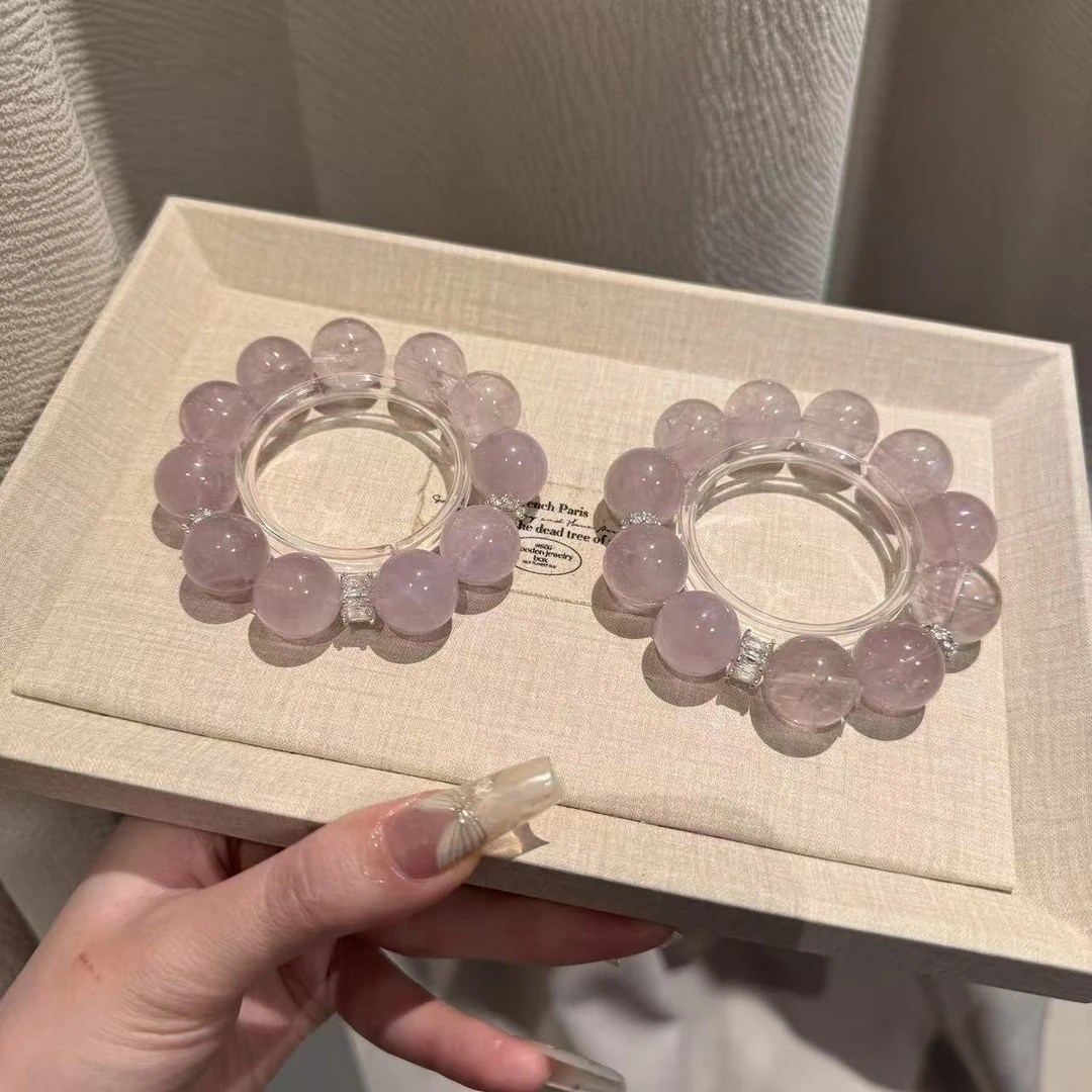 天然紫兔毛阿塞水晶手串手链 颜色微差多样性发其一ZW189